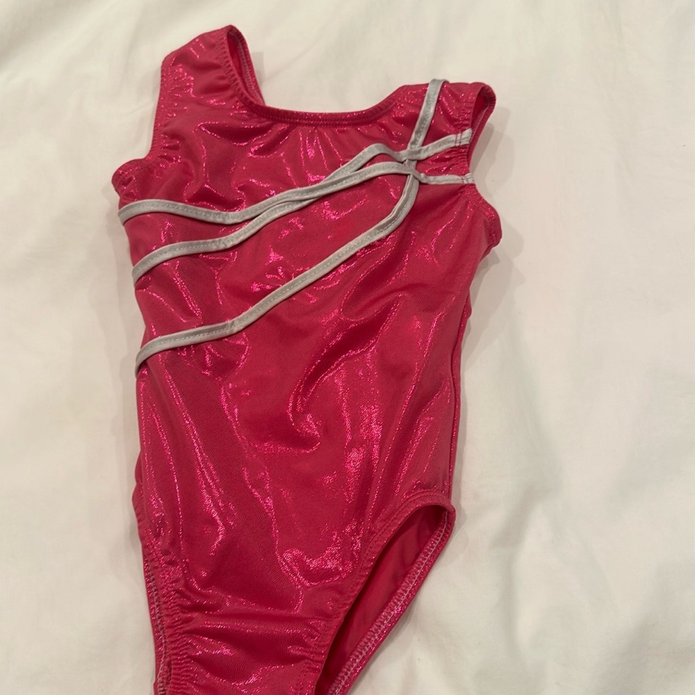 Hot pink gymnastics leotard